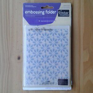 Couture Creations A2 Mini Poinsettia Embossing Folder CO723868